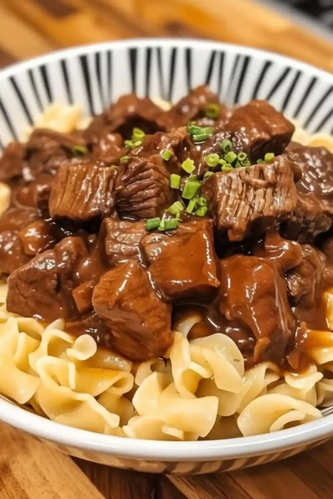 Slow Cooker Beef Tips and Gravy Recipe