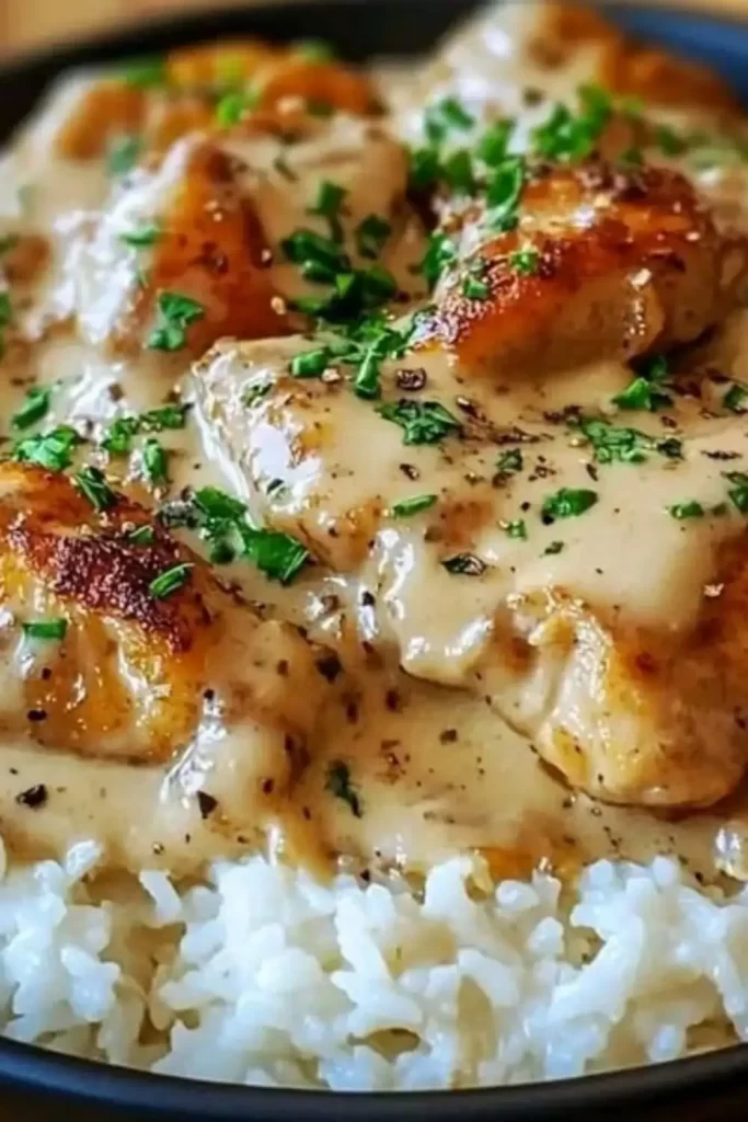 Smothered Chicken and Rice Recipe